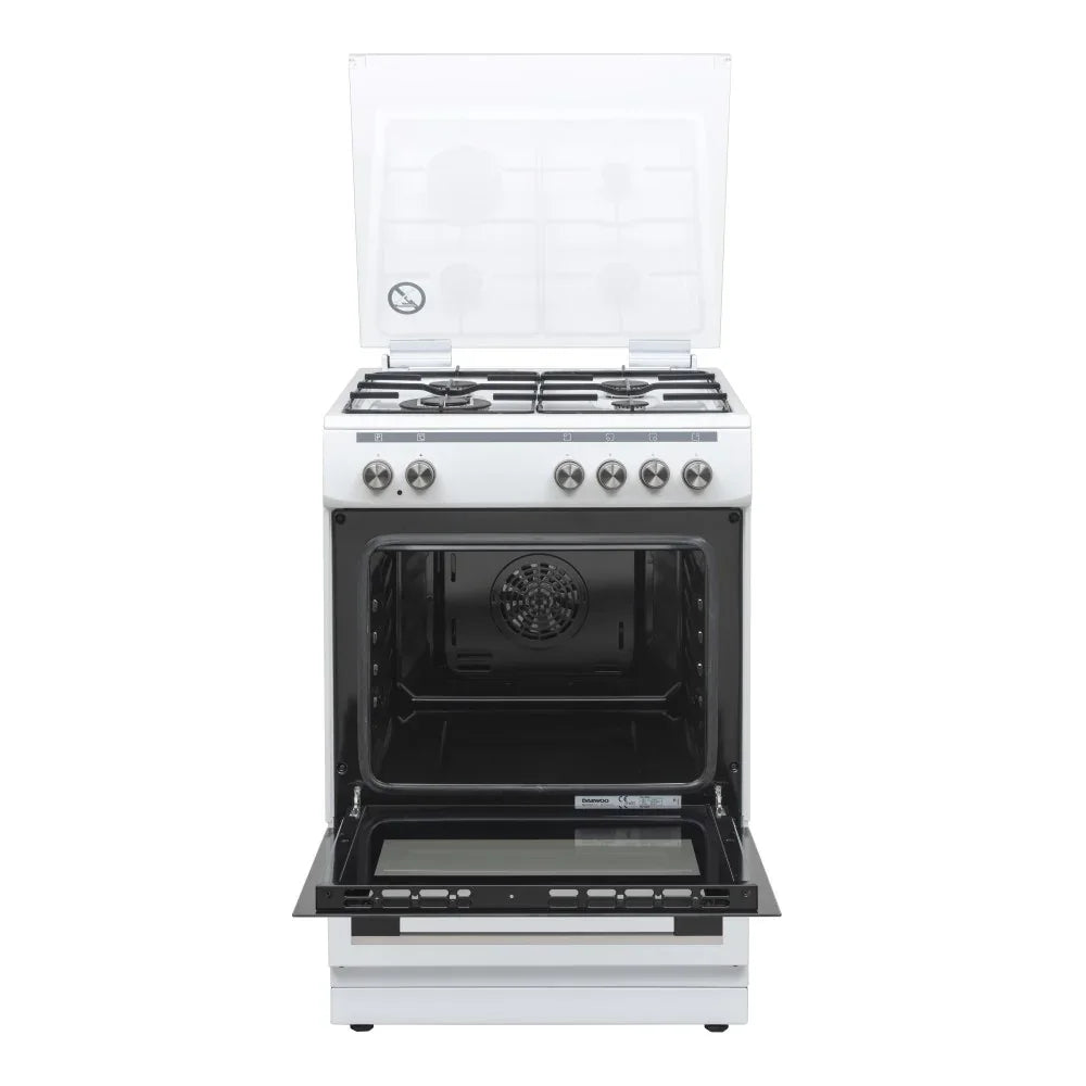 DAEWOO F6CG16WM2 Freestanding Cooker with Electric Oven Gas Top, White
