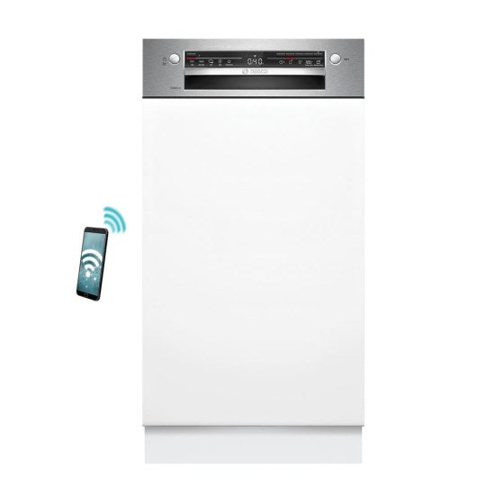 BOSCH SPI2HKS42E Series 2 Semi Integrated Dishwasher with Visible Front 45 cm Brushed Steel