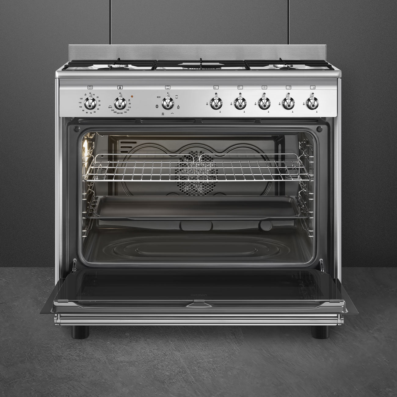 SMEG CX90GM Freestanding Cooker with Gas Hobs 90x60 cm Classica Aesthetic