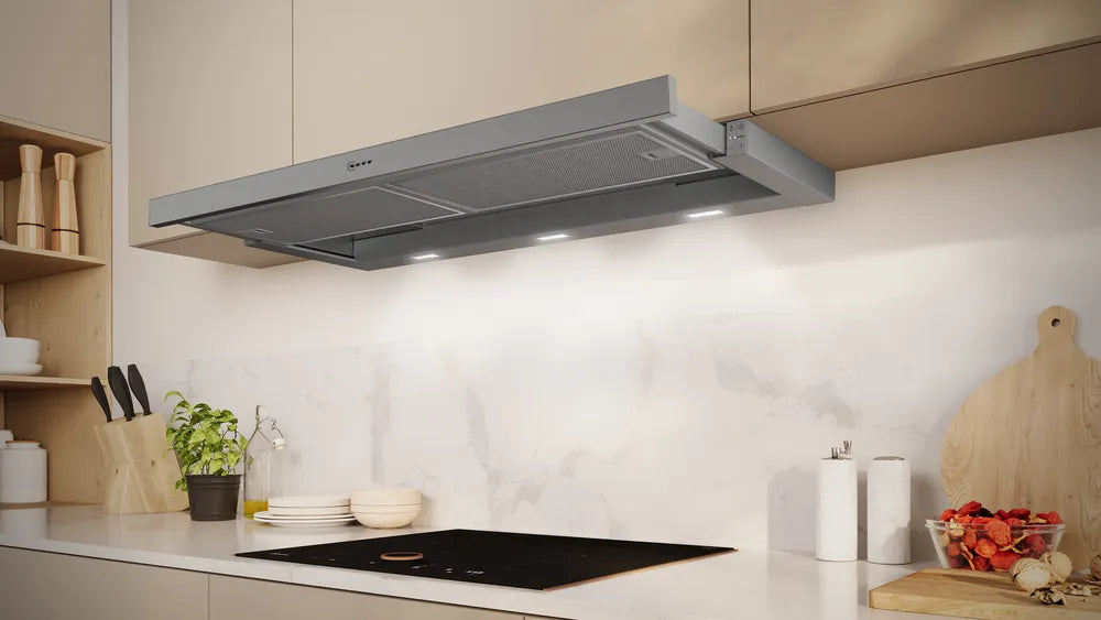NEFF D49ED52X1 N 50 Built-In Sliding Cooker Hood 90 cm Silver Metallic