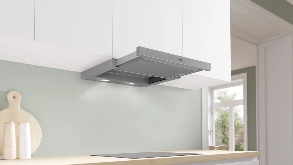 BOSCH DFR067A52 Series 4 Built-In Sliding Cooker Hood 60 cm Silver Metallic
