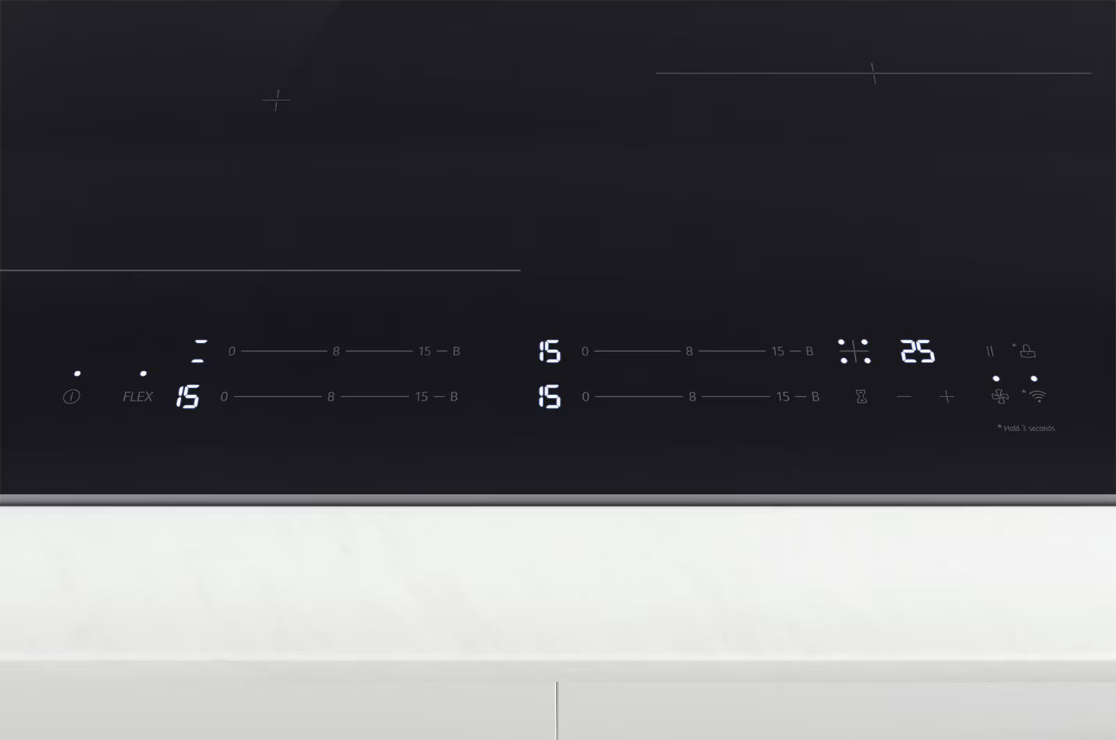 LG CBIZ2435B Built-In Induction Hobs 60cm, 4 Hotplates with 1 Flexible Zone, Touch Screen, Frameless