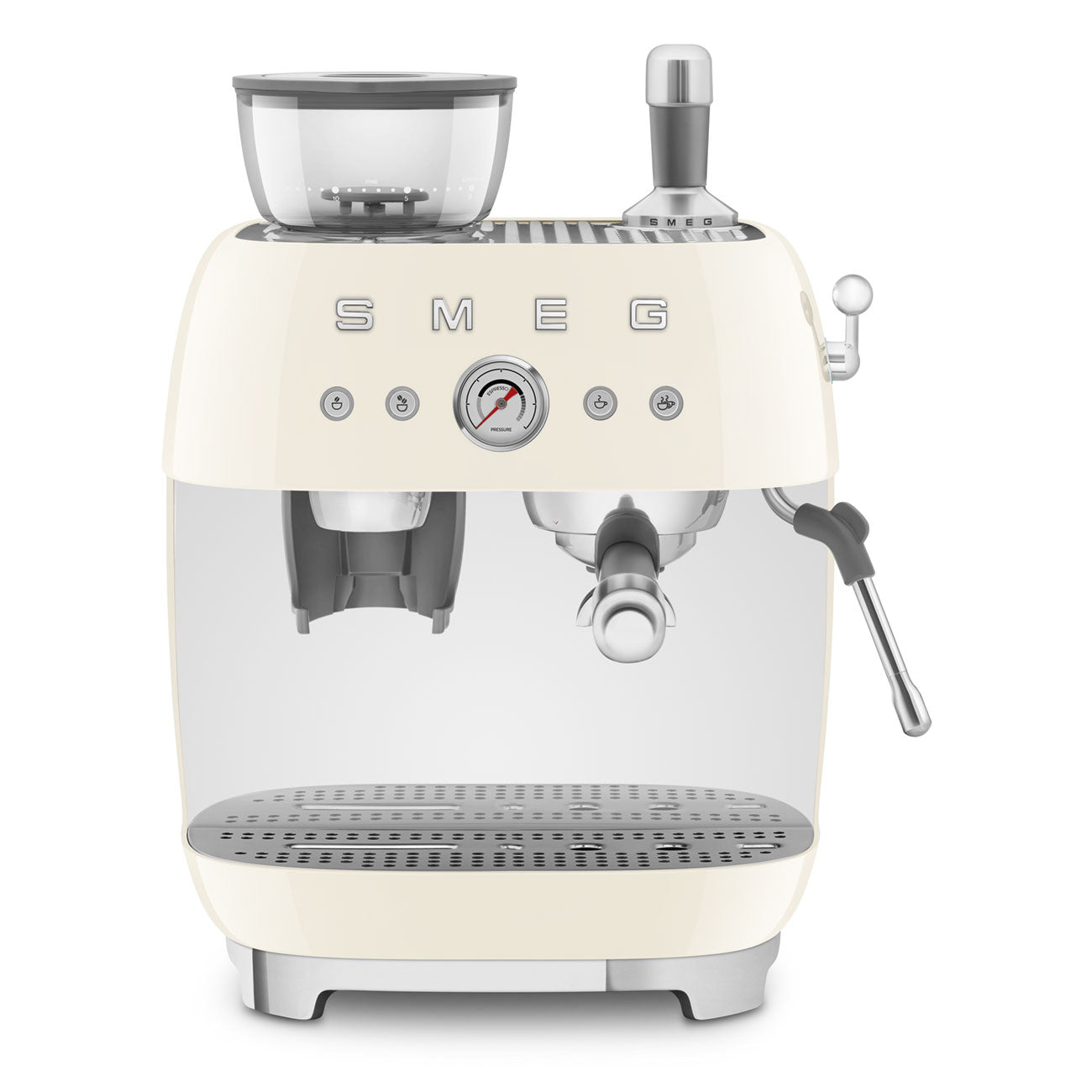 SMEG EGF03 50's Style Aesthetic Manual Espresso Coffee Machine with Built-In Grinder
