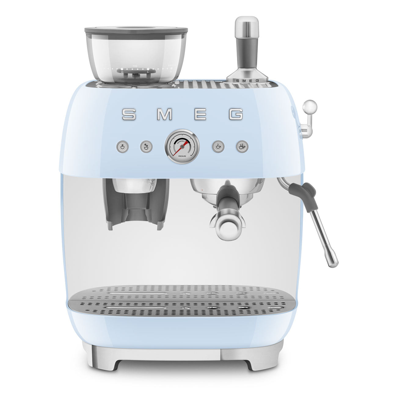 SMEG EGF03 50's Style Aesthetic Manual Espresso Coffee Machine with Built-In Grinder