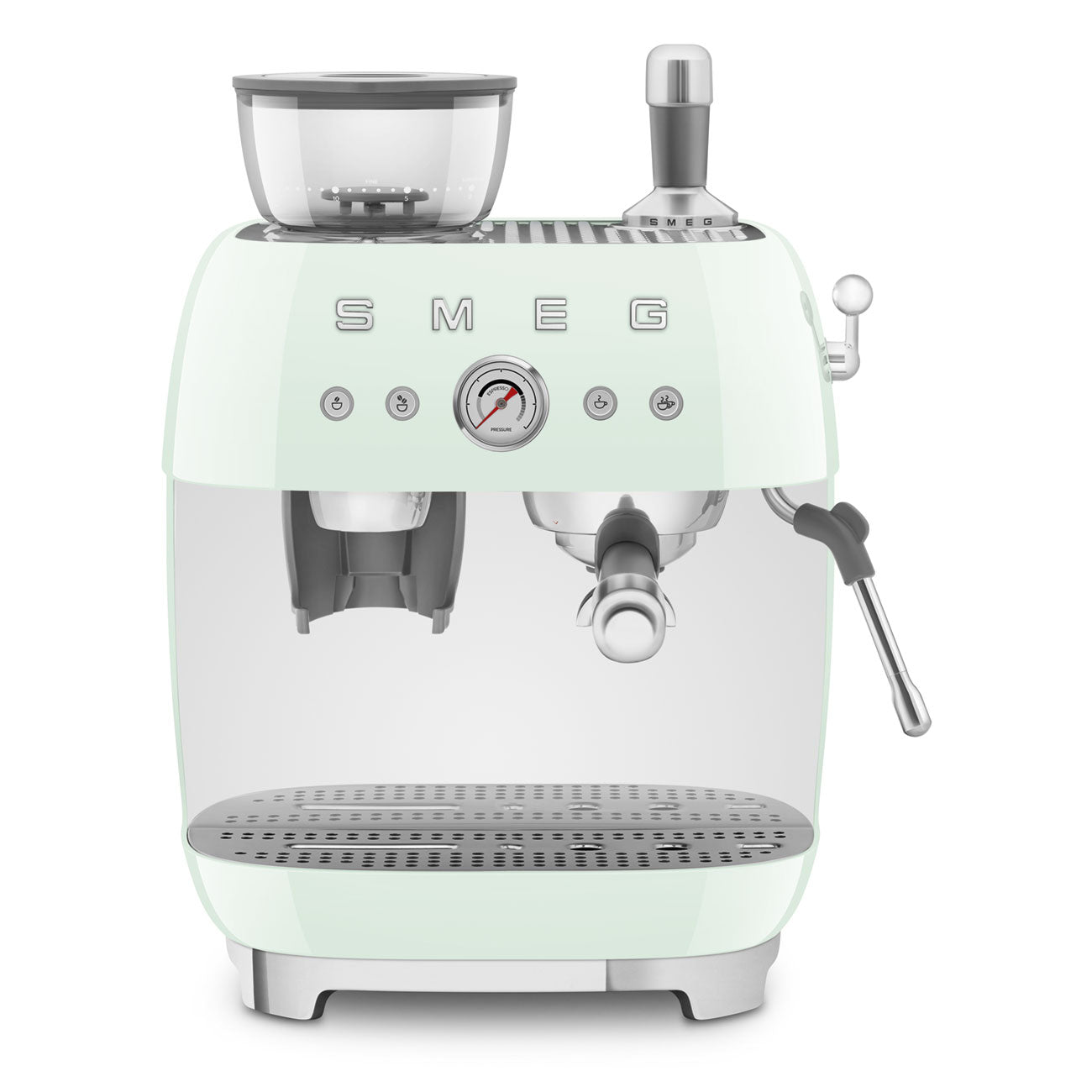 SMEG EGF03 50's Style Aesthetic Manual Espresso Coffee Machine with Built-In Grinder