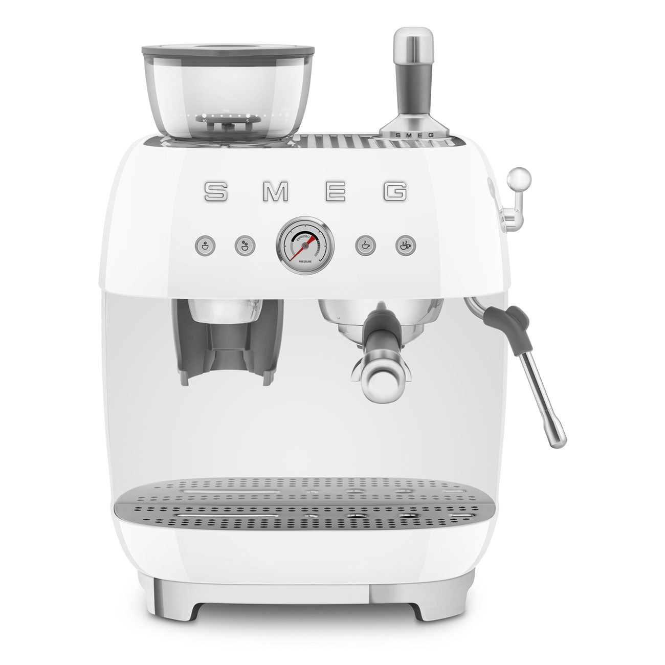 SMEG EGF03 50's Style Aesthetic Manual Espresso Coffee Machine with Built-In Grinder