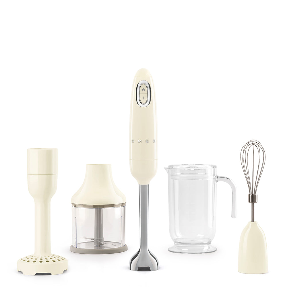 Smeg White Hand Blender with Accessories | HBF22WHEU