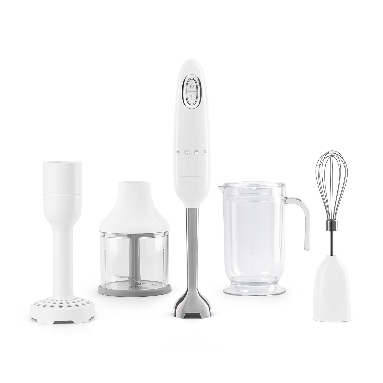 Smeg White Hand Blender with Accessories | HBF22WHEU