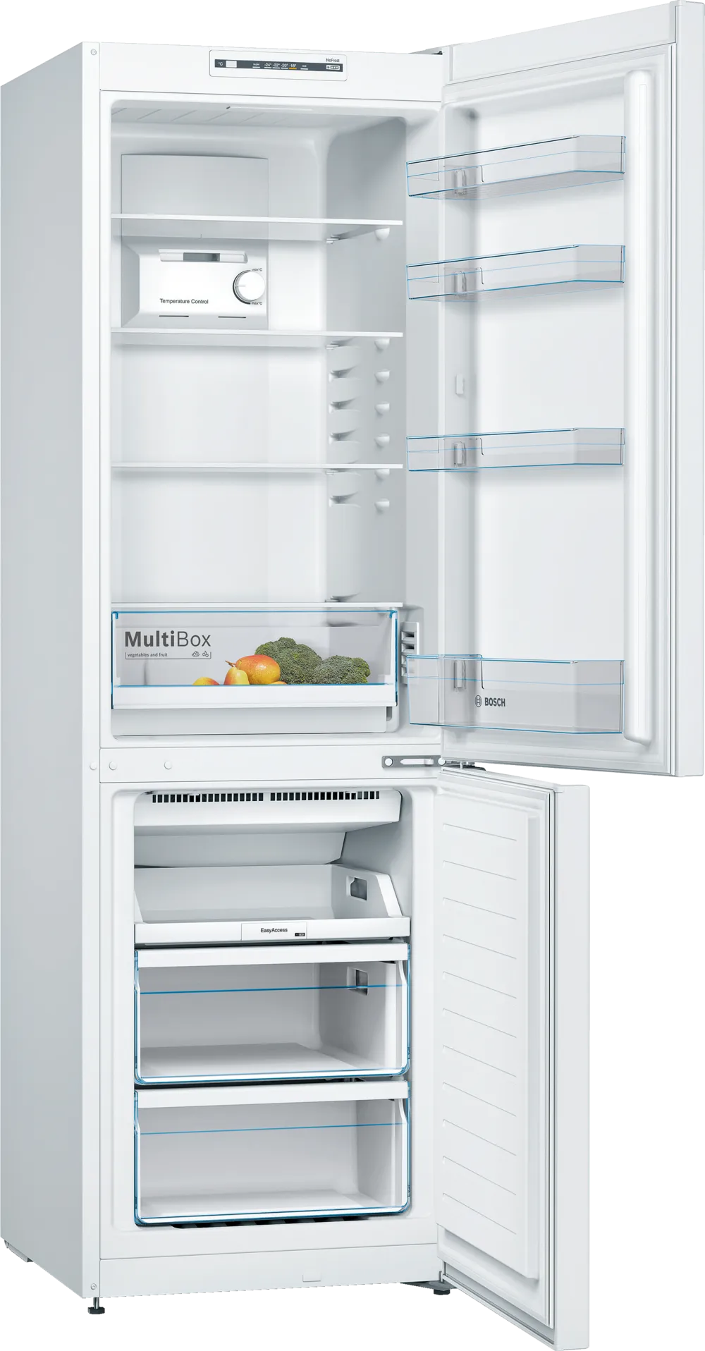 BOSCH KGN36NWEA Series 2 Freestanding Bottom Mount Refrigerator 186 x 60 cm White, Total No Frost