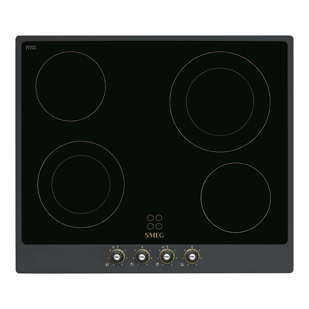 SMEG P864AO Coloniale Aesthetic Built-In Electric Hobs, 60 cm with Frame