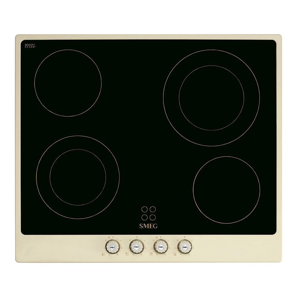 SMEG P864AO Coloniale Aesthetic Built-In Electric Hobs, 60 cm with Frame