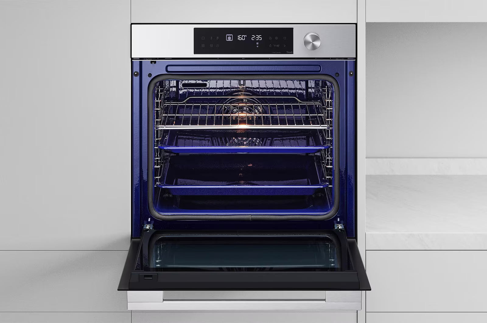 LG WSED7612S Built-In Oven with InstaView 76 Lt, A+, Air Fry, Pyrolysis, Stainless Steel