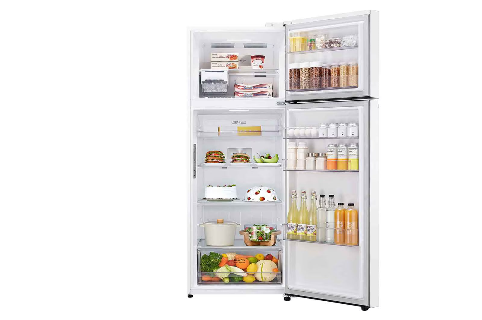 LG GTBV44SWBKD Top Mount Refrigerator Total No Frost 185 x 70 cm