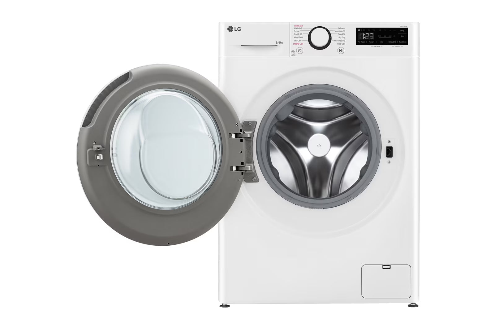 LG D4R5009TSWW Washer/Dryer 9/6kg, AI DD, Steam, TurboWash 360