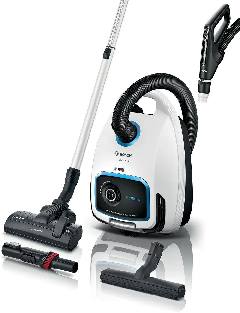 BOSCH BGB6SIL1 Series 6 Vacuum Cleaner with Bag ProSilence White