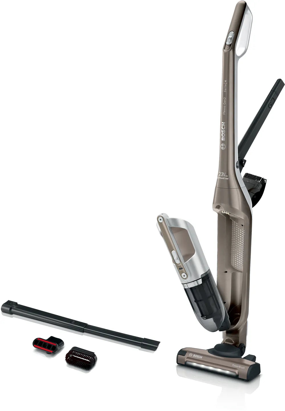 BOSCH BBH3ALL23 Series 4 Flexxo Gen2 23Vmax Rechargeable Vacuum Cleaner Brown