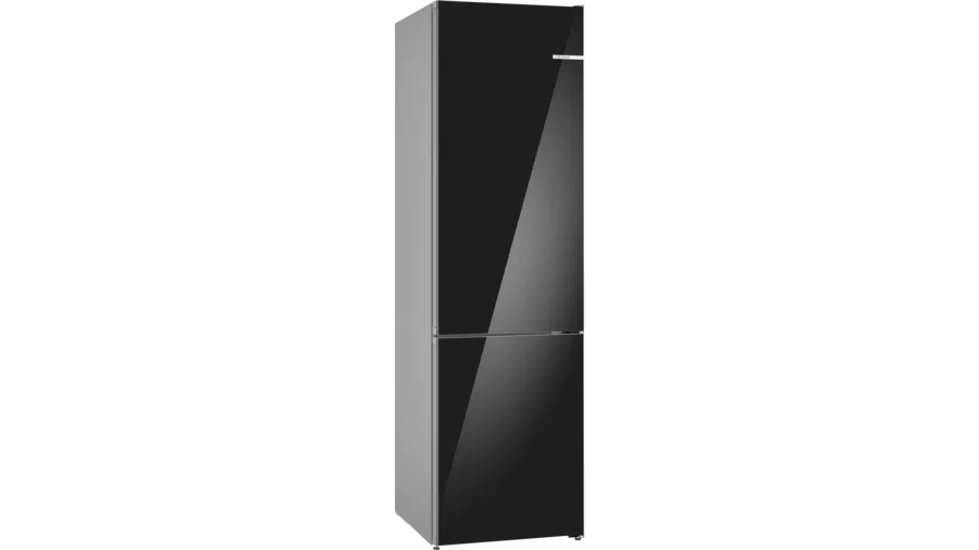 BOSCH KGN39LBCF Series 6 Freestanding Bottom Mount Refrigerator, with Glass Door 203 x 60 cm Black, Total No Frost