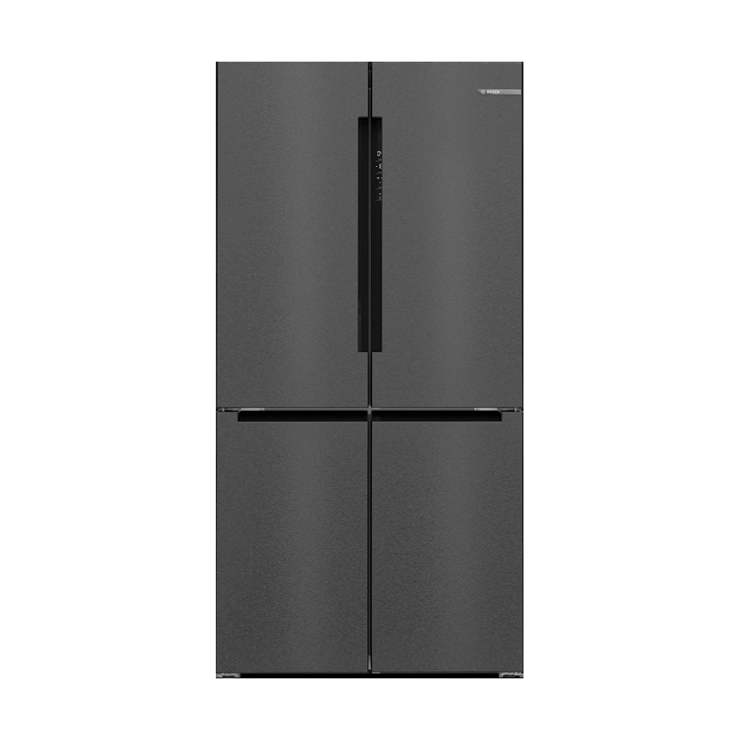 BOSCH KFN96AXEA Series 4 Freestanding Wardrobe Refrigerator 183 x 90.5 cm Brushed Black Steel Anti-Fingerprint, Total No Frost