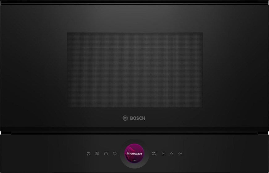 BOSCH BEL7321B1 Series 8 Built-In Microwave Oven with Grill, Black