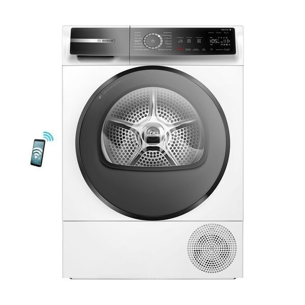 BOSCH WQB246D9GR Series 8 Tumble Dryer 9 kg White