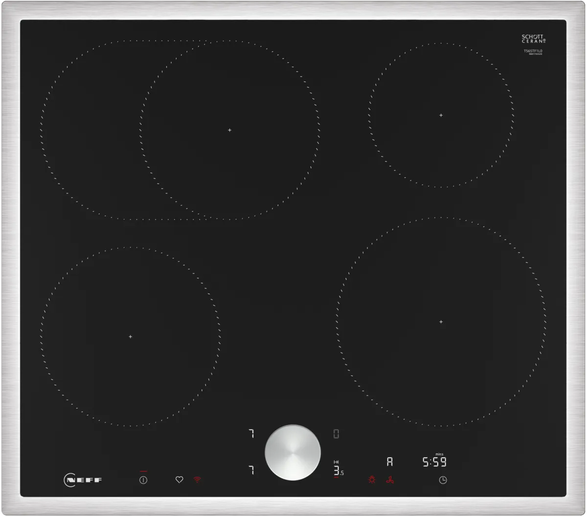NEFF T56STF1L0 N 90 Built-In Induction Hobs 60 cm with Frame