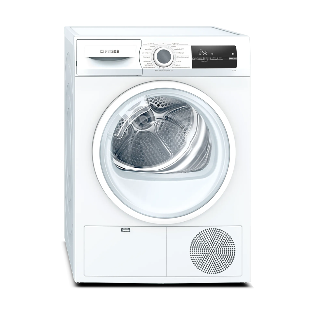 PITSOS WTP702D8 Tumble Dryer, 8 kg, White