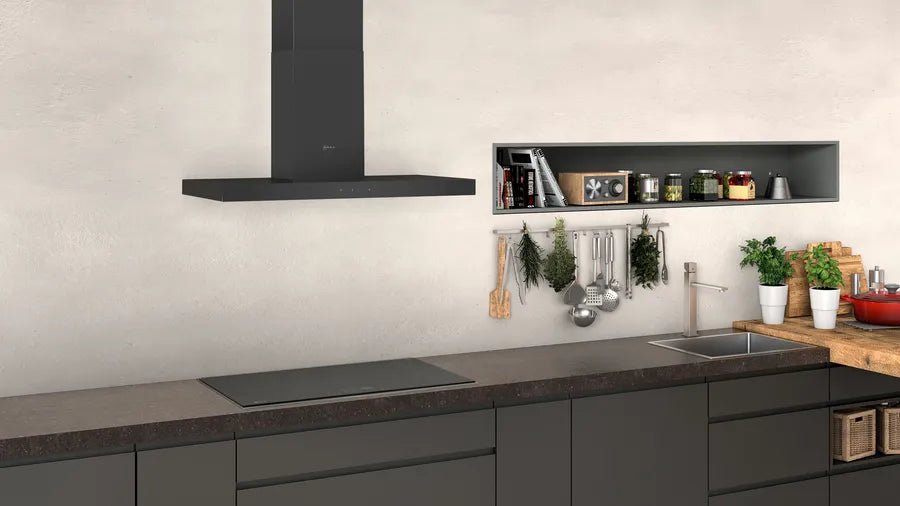 NEFF D94BHM1S5 N 50 Built-In Wall Mounted Cooker Hood 90 cm Black
