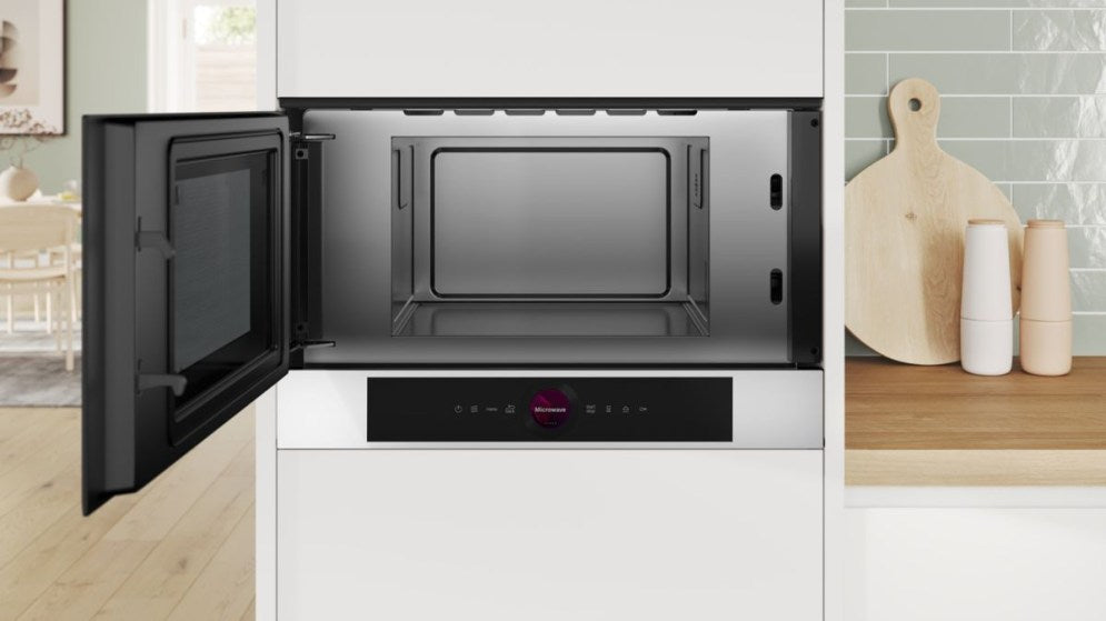 BOSCH BFL7221W1 Series 8 Built-In Microwave Oven, White