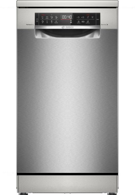 BOSCH SPS6YMI14E Series 6 Freestanding Dishwasher 45 cm Brushed Steel Anti-Fingerprint