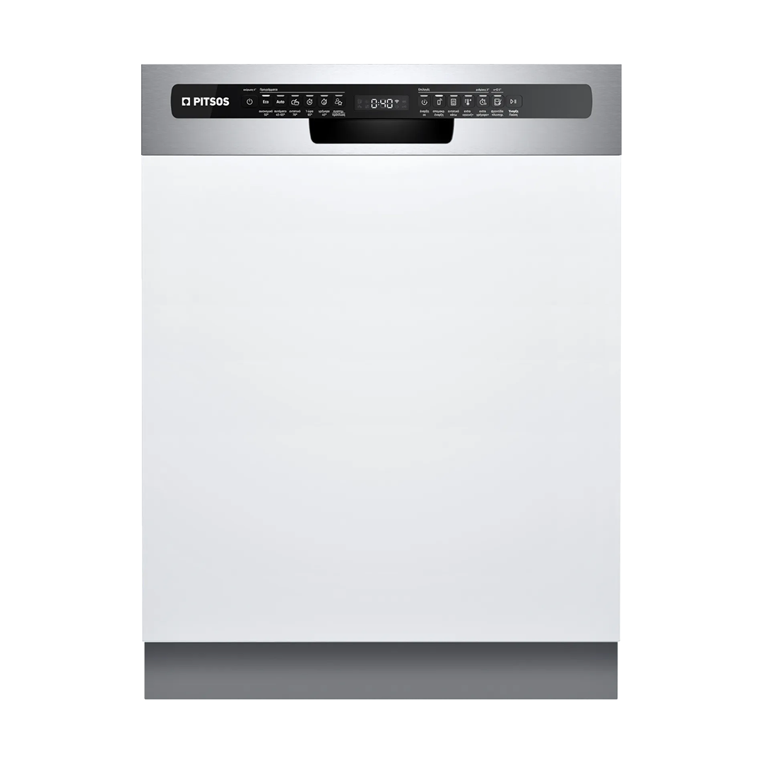 PITSOS DIF61I31 Semi Integrated Dishwasher with Visible Front Panel 60 cm Brushed Steel