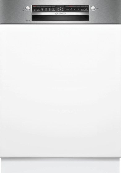 BOSCH SMI4HTS00E Series 4 Semi Integrated Dishwasher with Visible Front 60 cm Brushed Steel