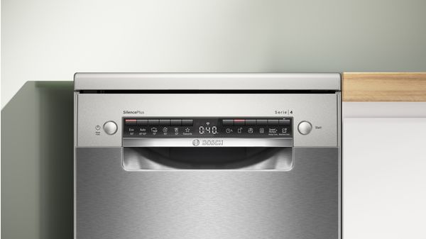 BOSCH SPS4EMI10E Series 4 Freestanding Dishwasher 45 cm Brushed Steel Anti-Fingerprint