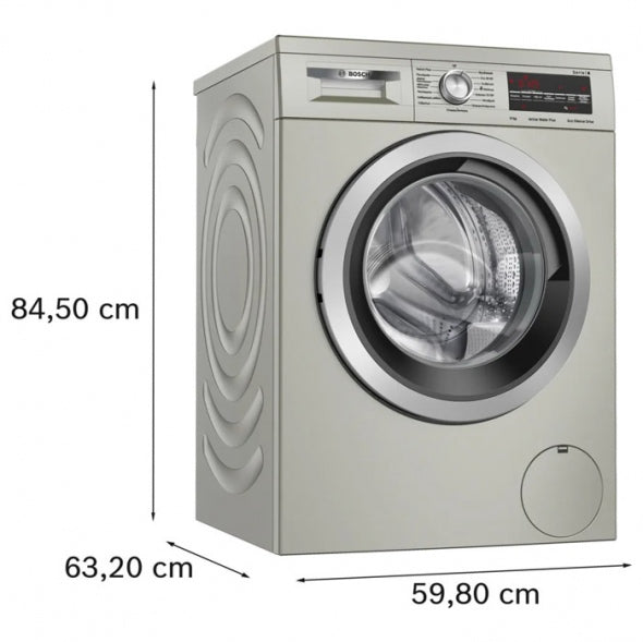BOSCH WUU28TX2GR Series 6 Front Loading Washing Machine 9 kg, Inox
