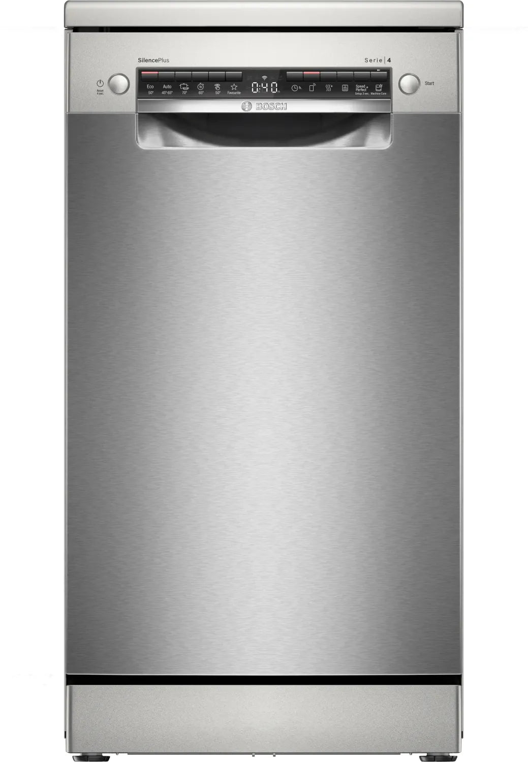BOSCH SPS4HMI49E Series 4 Freestanding Dishwasher 45 cm Brushed Steel Anti-Fingerprint