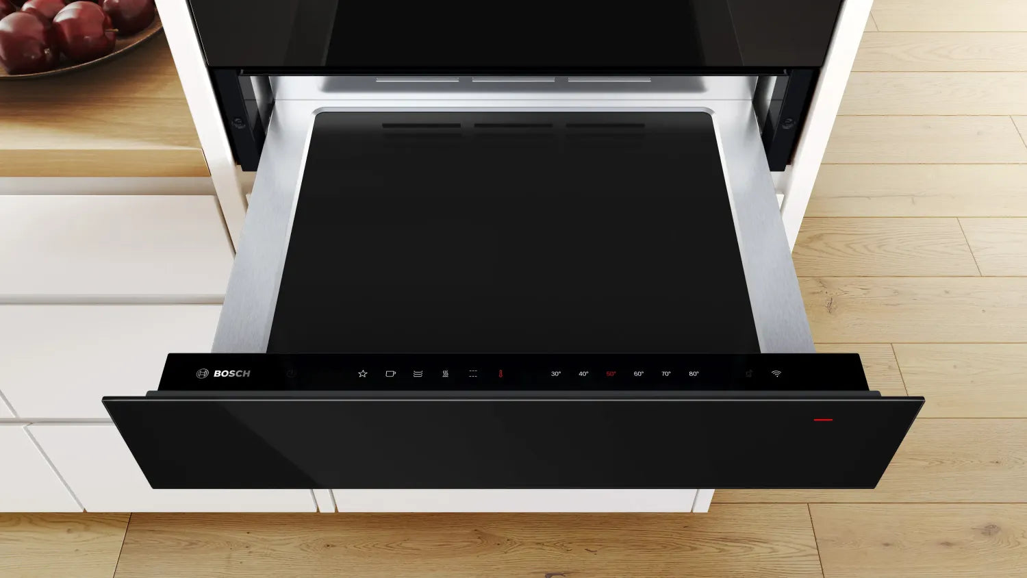 BOSCH BIC7101B1 Series 8 Built-In Warming Drawer 60 x 14 cm Black