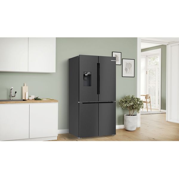 BOSCH KFI96AXEA Series 6 Freestanding Wardrobe Refrigerator 183 x 90.5 cm Brushed Black Steel Anti-Fingerprint, Total No Frost