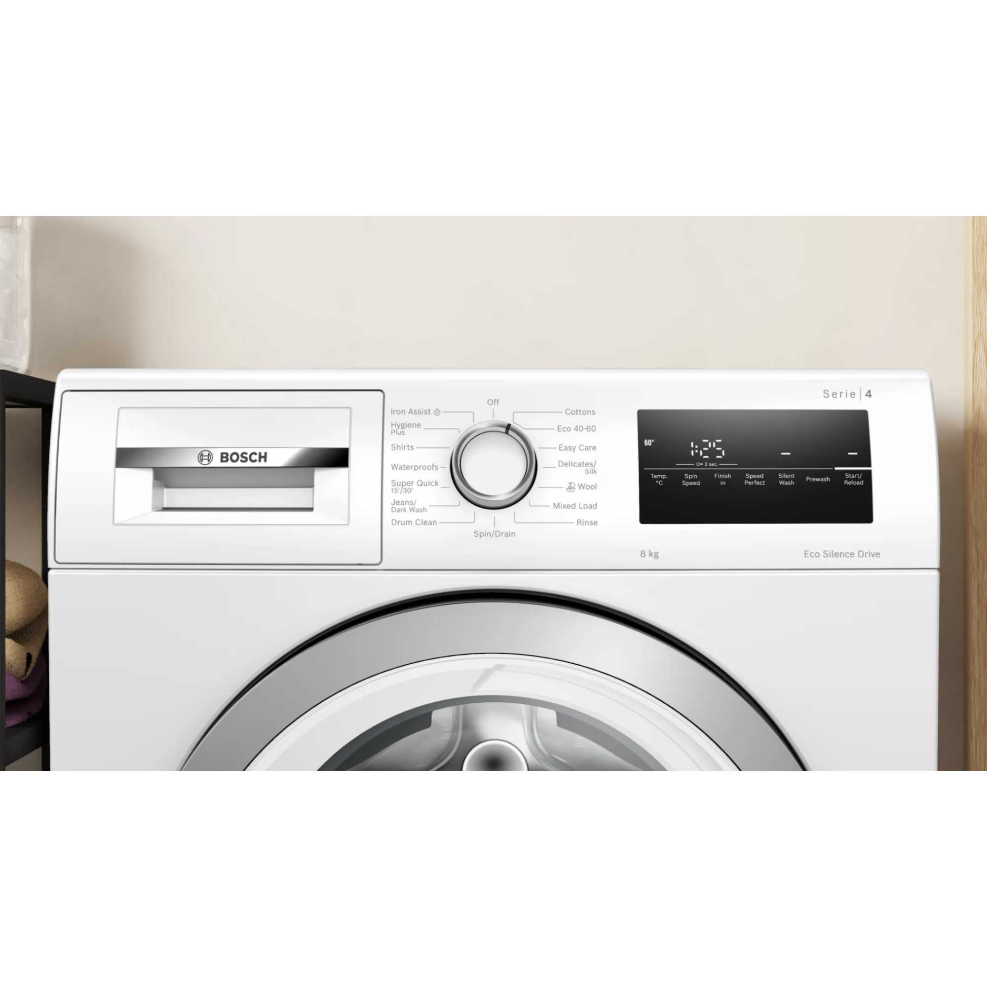 Bosch WAN28258GB Series 4 Front Loading Washing Machine, 8 kg 1400 rpm