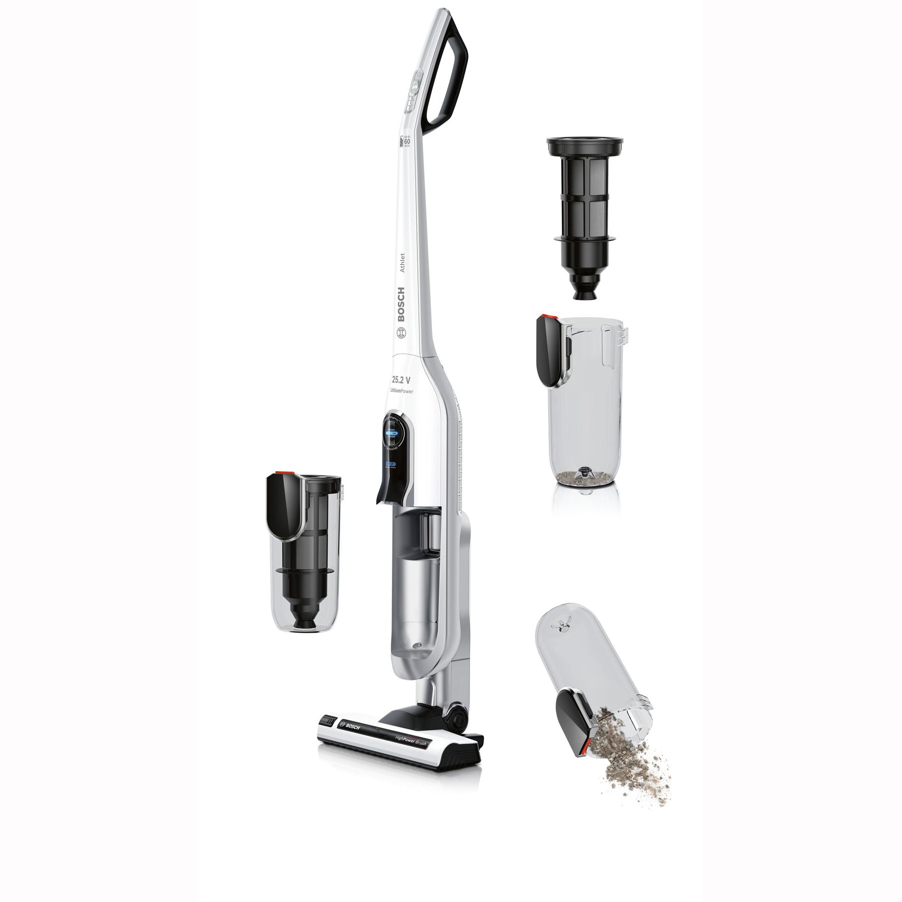 BOSCH BCH6L2560 Rechargeable Vacuum Cleaner Athlet 25.2V White