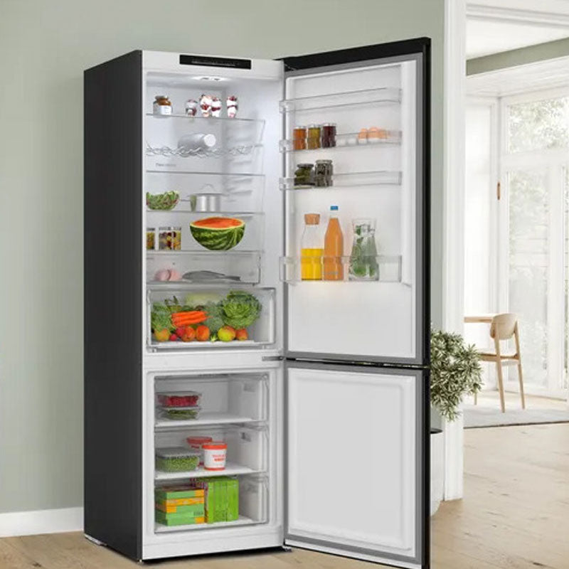 BOSCH KGN492XCF Series 4 Freestanding Bottom Mount Refrigerator 203 x 70 cm Brushed Black Steel Anti-Fingerprint, Total No Frost