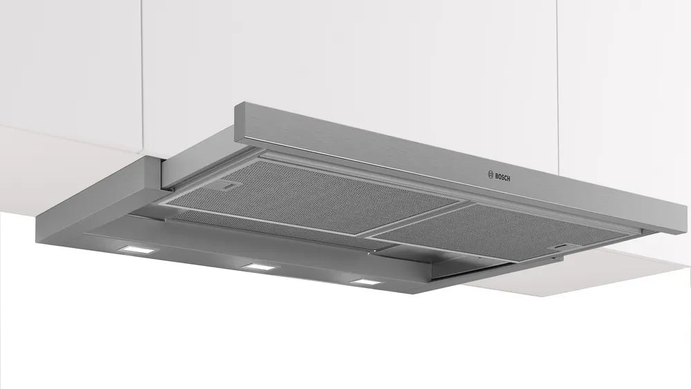 BOSCH DFR097A52 Series 4 Built-In Sliding Cooker Hood 90 cm Silver Metallic