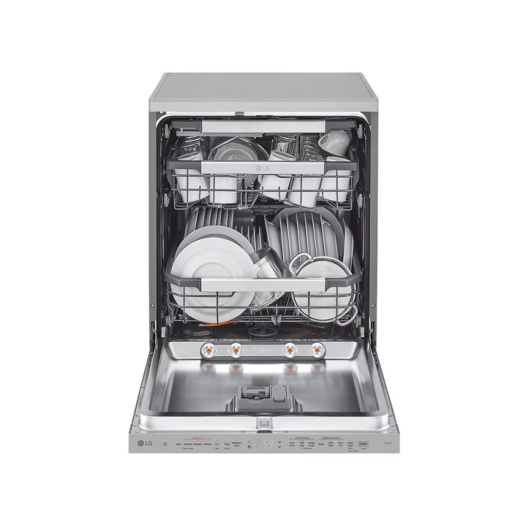 LG DF455HPS QuadWash Steam Freestanding Dishwasher