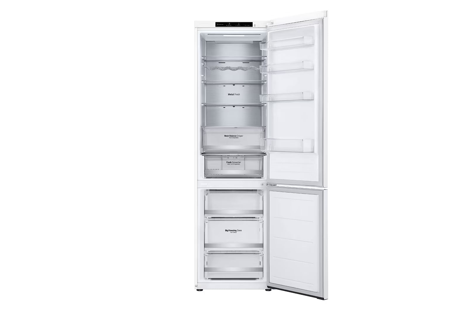 LG GBV5240DSW Freestanding Bottom Mount Refrigerator Total No Frost 203 x 59.5 cm