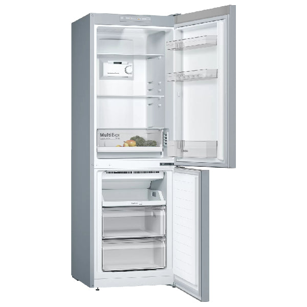 BOSCH KGN33NLEB Series 2 Freestanding Bottom Mount Refrigerator 176 x 60 cm Metal Look, Total No Frost