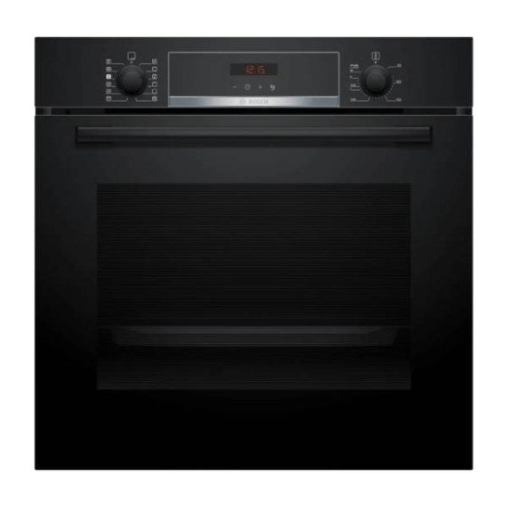 BOSCH HQA574BB3 Series 4 Built-In Oven with Additional Steam Function 60 x 60 cm Black