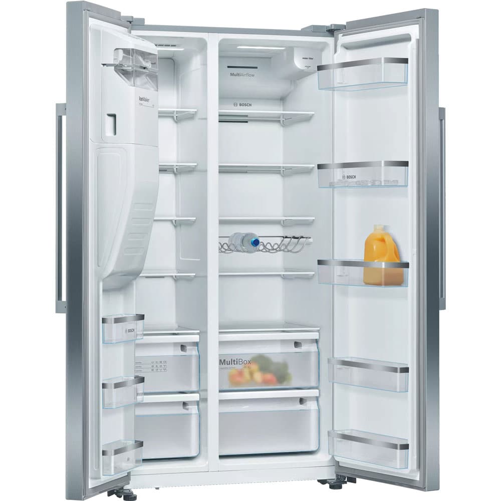 BOSCH KAD93AIEP Series 6 Side by Side Fridge Refrigerator 178.7 x 90.8 cm Brushed Steel Anti-Fingerprint, Total No Frost