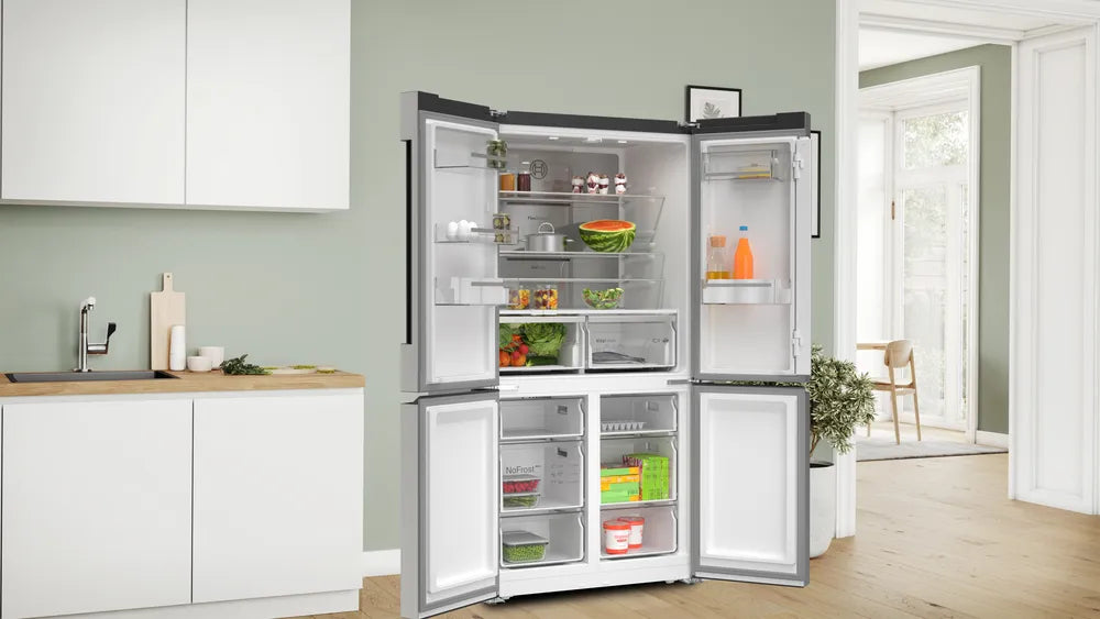 BOSCH KFN96APEA Series 4 Freestanding Wardrobe Refrigerator 183 x 90.5 cm Brushed Steel Anti-Fingerprint, Total No Frost