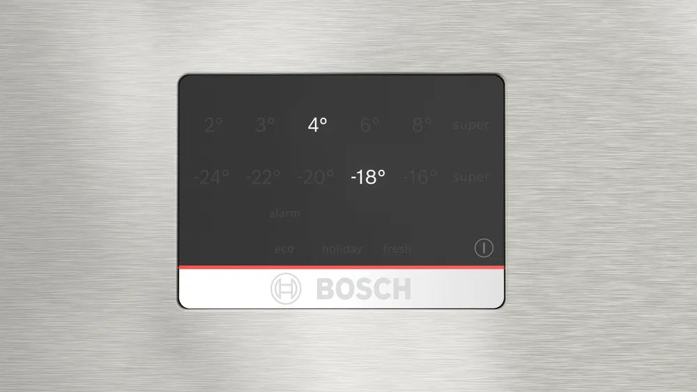 BOSCH KGB86XIEP Series 4 Freestanding Bottom Mount Refrigerator 186 x 86 cm Brushed Steel Anti-Fingerprint, Total No Frost