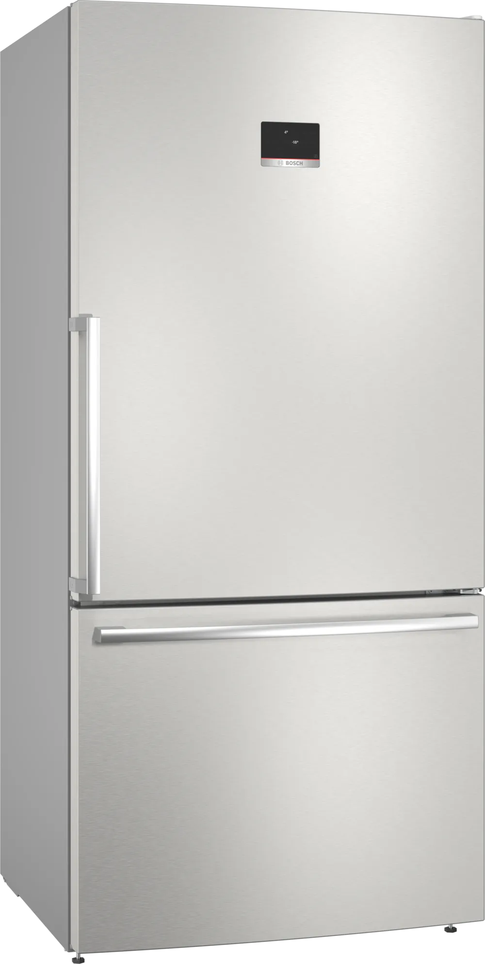 BOSCH KGB86XIEP Series 4 Freestanding Bottom Mount Refrigerator 186 x 86 cm Brushed Steel Anti-Fingerprint, Total No Frost