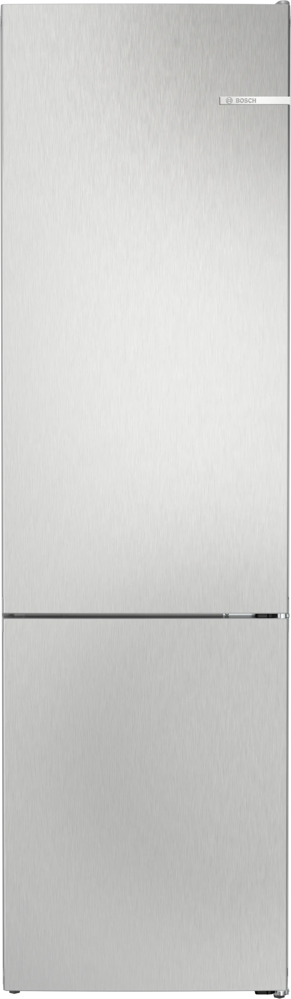 BOSCH KGN392LCF Series 4 Freestanding Bottom Mount Refrigerator 203 x 60 cm Metal Look, Total No Frost