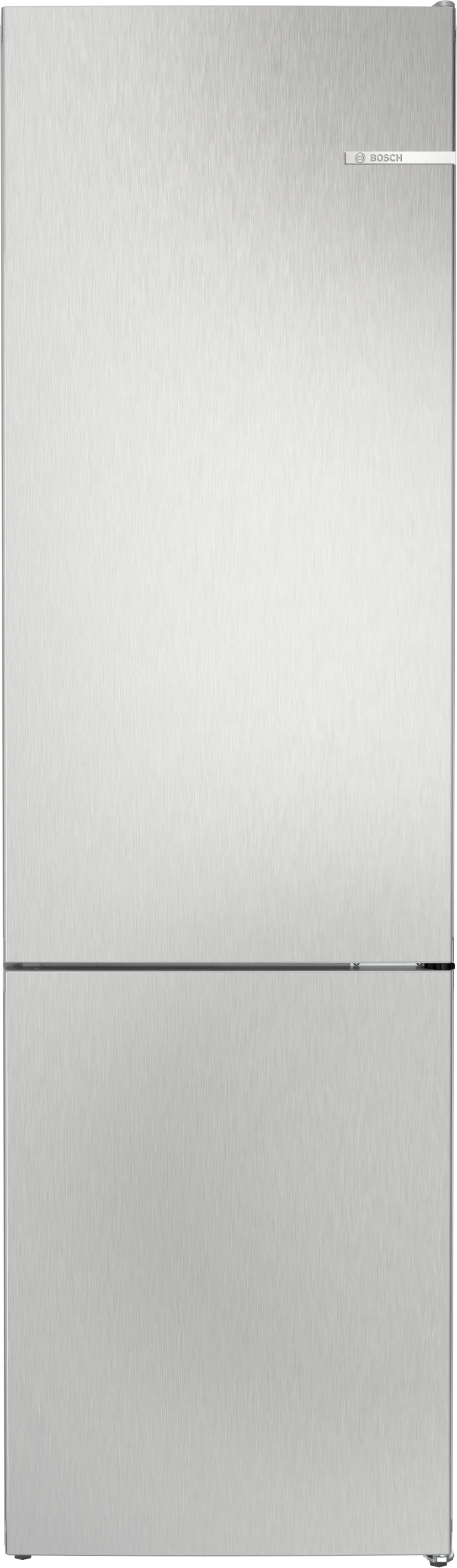 BOSCH KGN392LDF Series 4 Freestanding Bottom Mount Refrigerator 203 x 60 cm Metal Look, Total No Frost